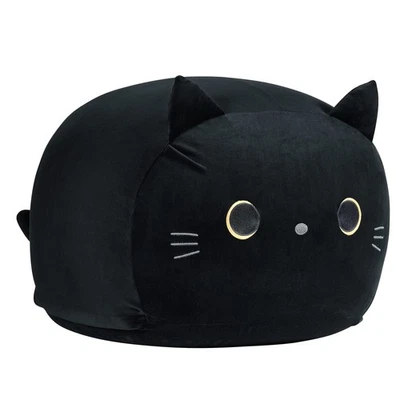 Stuffed Animal Storage Bean Bag Chair Cover for Kids Black Cat Beanbag Chair ... - Image 1 of 4