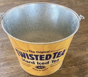 Twisted Tea Hard Iced Tea Five Quart Metal Ice & Beverage Bucket GreatCondition! - Picture 1 of 3