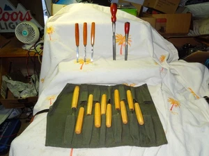 Carl Heidtmann ? J.A. HENCKELS GERMANY OTHERS WOOD CARVING TOOLS SET WITH ROLLUP - Picture 1 of 20