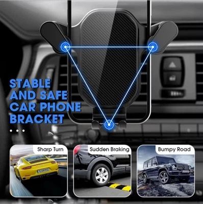 Universal Car Vent Phone Holdler Bracket ABS Phone Holder Gravity Hook - Image 1 of 4