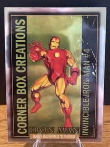 2024 Skybox Marvel Masterpieces '92 Platinum Iron Man Corner Box Creations - Picture 1 of 3