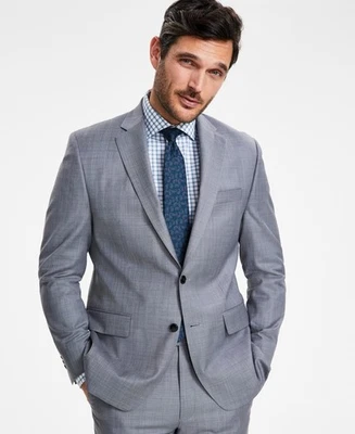 Chaqueta Blazer Traje Michael Kors Para Hombres Calce Clásico 44 R Gris Elástico Sólido Foto 1 de 2