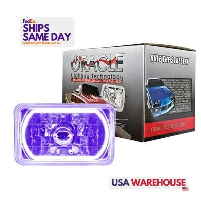 Oracle Lighting 6909-007, One 4x6in Sealed Beam Head Light w/Halo Purple Perform - Image 1 of 4