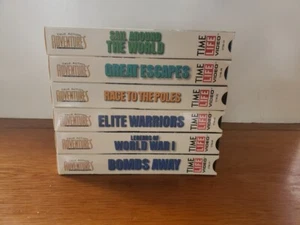 6 VHS tapes, True Action Adventures, Time-Life, Warriors, Great Escapes, WWI, + - Picture 1 of 3