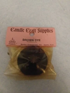 BROWN DYE (0.4oz) CANDLE CRAFT SUPPLIES, deb Products, VINTAGE, 1 Count - Picture 1 of 4