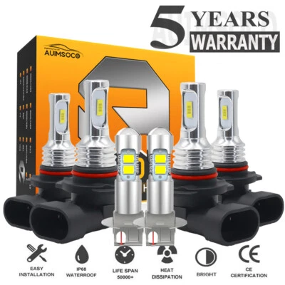 For Chevy Astra Sedan 2000-2002 LED Headlight Hi/Low Fog Light Bulbs Xenon White - Image 1 of 4