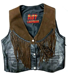 Vintage Hot Leathers Motorcycle Biker Vest Women's Size S - Picture 1 of 6