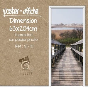 POSTER PORTE DECO TROMPE L'OEIL - ESCALIER ST-10 - 4 DIMENSIONS - Foto 1 di 6