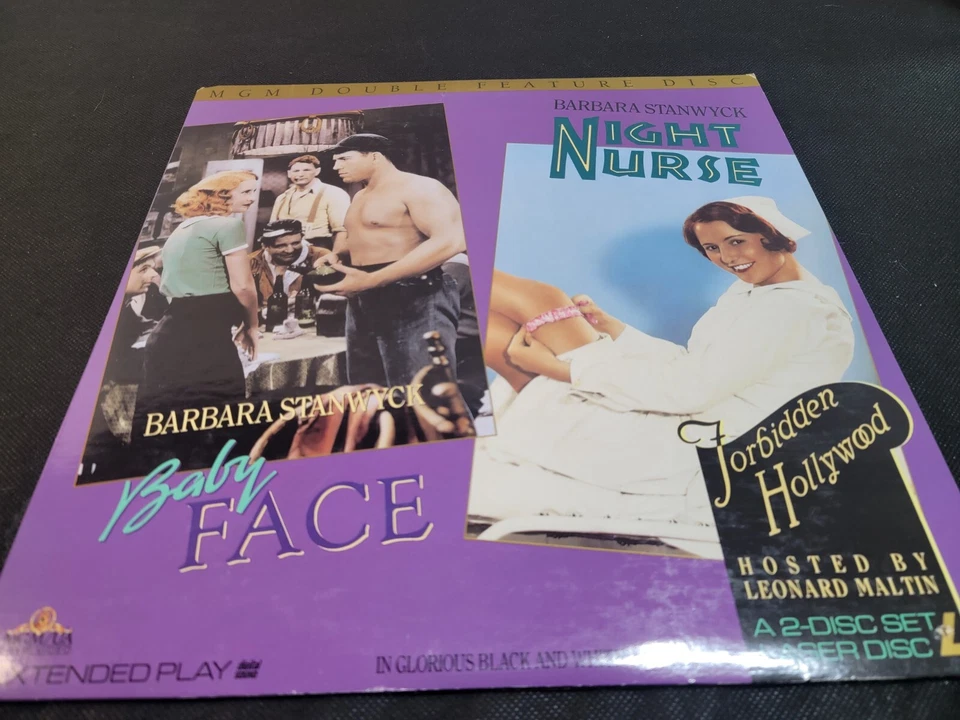 BABY FACE/NIGHT NURSE  FORBIDDEN HOLLYWOOD DOUBLE FEATURE   2 DISC LASERDISC - Image 1 of 4