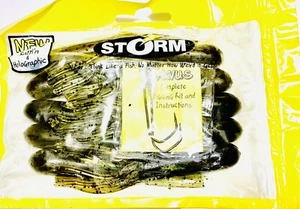 STORM -Rattle Hot Crawdad Tube 4"- Black Chart WITH 2 HOOKS - Picture 1 of 2