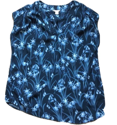 Monsoon Womens Blue Fuscia Print Top UK 8 - Image 1 of 3