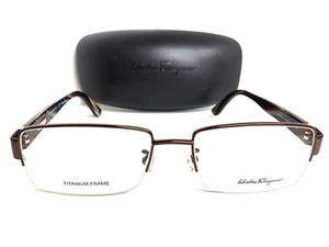 Salvatore Ferragamo SF 2511A SF2511A 208 55mm Brown Titanium Men's Eyeglasses - Picture 1 of 9