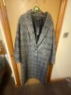 Autograph M And S Black White Wool Full Length Lapel Coat Size 14