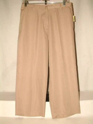 #2093 PANTALONES CAPRI ALLYSON WHITMORE KEYFORM, TALLA 12, TOSTADOS, BOLSILLOS, NUEVOS Foto 1 de 4