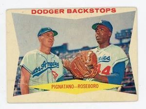 1960 Topps Dodger Backstops - Pignatano Roseboro #292 - Picture 1 of 2