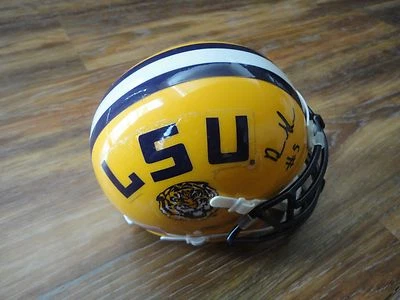 DERRIUS GUICE SIGNED LSU TIGERS MINI HELMET AUTO JSA COA STUD SUPER RARE - Image 1 of 2