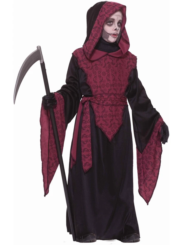 Disfraz de túnica de muerte de terror con capucha Parca para niño Foto 1 de 1