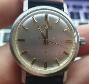 Roamer Rotopower 44 Automatic 28 Jewels 35mm MST 470 Wrist Watch Uhr Montre - Imagen 1 de 9