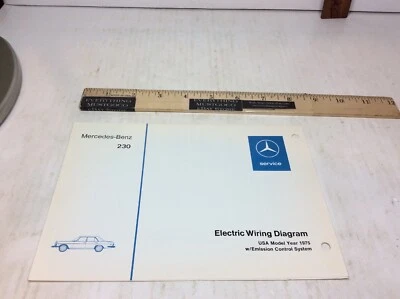 1975 Mercedes Benz EUA Modelo 230 115.017 OEM Diagrama de Fiação Elétrica Manual - Imagem 1 de 4