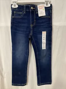 NWT Jumping Beans Dark Wash Denim Skinny Jeans w/ Adjustable Waist, Size 4T - Picture 1 of 4