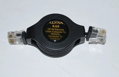 ULTRA RETRACTABLE CORD RETRACTABLE NETWORK RJ-45 CABLE 50 INCH 10/100 ETHERNET - Image 1 of 2