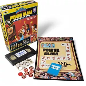 1986 AWA Remco Power Slam VCR All Star Wrestling Juego de Mesa Tarjetas Cassette Ficha - Imagen 1 de 19
