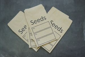 Seed Envelopes 98 x 67mm 80gsm Manilla Brown Printed Seed Envelopes