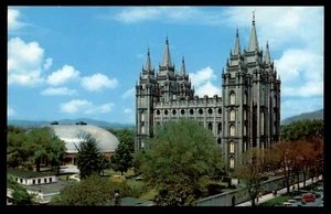 Postcard Temple Square Mormon Temple & Tabernacle, Salt Lake City, UT UNP - Picture 1 of 2