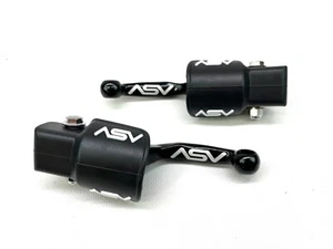 ASV F4 Brake & Clutch Levers Shorty Black 2019-2023 KX450/X 2021-24 KX250/X - Picture 1 of 5