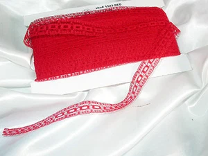 11/16" Insertion Beading Lace Red 50 Yard Bolt - Picture 1 of 1