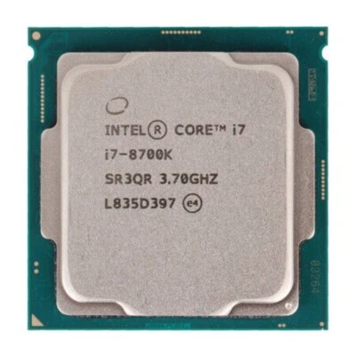 Intel Core i7-8700K 8th Gen 3.7GHz 6 Cores 4.7GHz LGA1151 SR3QR CPU Processors - Image 1 of 2