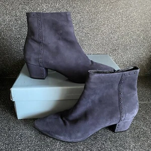 Seychelles Navy Suede Wake Up Boot Womens Size 7 Blue Ankle Good Condition - Picture 1 of 8