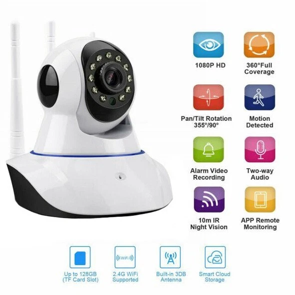 Yi IoT Wifi IP Security CCTV Network HD Motion Tracking Night Vision Camera Conn - Image 1 of 3