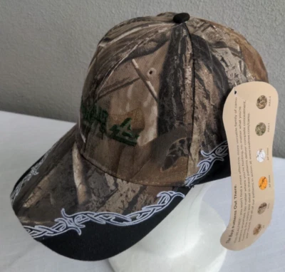 NWT RealTree Camo w/Black Edge/White Antlers Mens Hunting Cap Hat Air Products - Image 1 of 4