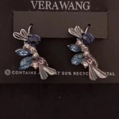 Pendientes colgantes VERA WANG Rocker Chic Gunmetal azul/claro/gris cristal**¡NUEVOS! Foto 1 de 3