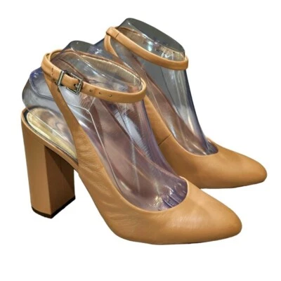 Zapatos de tacón alto Jessica Simpson talla 7 correa al tobillo de cuero Mylana nude Foto 1 de 4