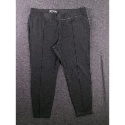 Faded Glory Pants Women Extra Large Gray Dress Elastic Waist Stretch Modern - Image 1 of 4