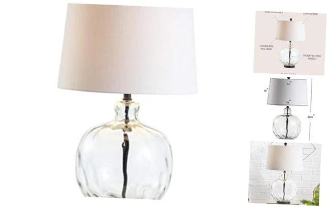 Jonathan Y Lighting JYL1067A Black Rae 27"h LED Table Lamp