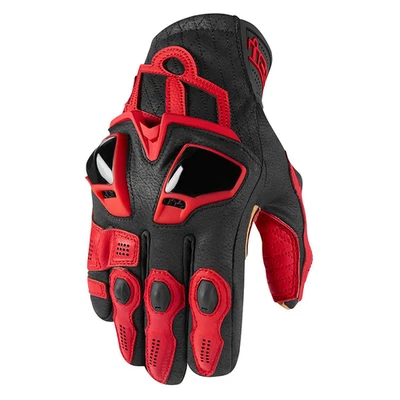 Guantes cortos de piel de cabra/cuero Icon Hypersport para motocicletas de calle Foto 1 de 4