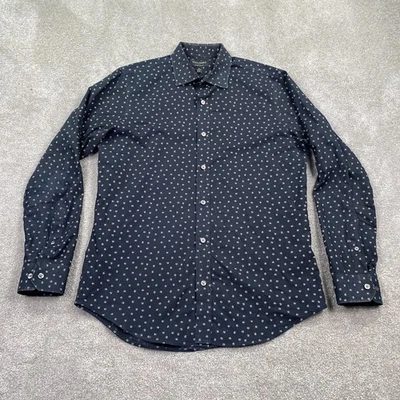 Camisa Banana Republic Grant Calce Ajustado Abotonada Sin Plancha Para Hombre Talla M Negra Blanca Foto 1 de 4