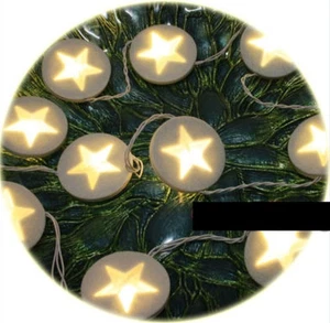 IKEA Kallt Felt Light Chain White Stars Filt Circles Xmas Winter Discontinued - Picture 1 of 6