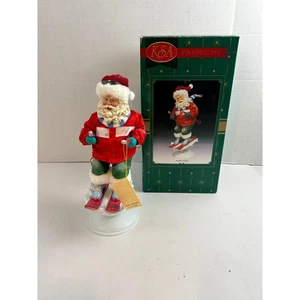 "Estatuilla de Papá Noel esquí KSA Fabriché vintage perro en polvo decoración de Navidad 12""" - Imagen 1 de 11