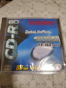 10 Verbatim Data Life Plus Super AZO Blue CD-R 80 Min 700 MB 1X-16X Speed - Afbeelding 1 van 3