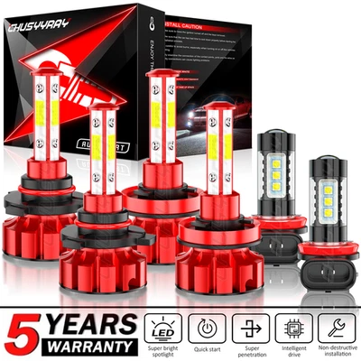 For Nissan Quest 2011 2012 2013 2014 2015-2017 LED Headlight Fog Light Bulbs - Image 1 of 4