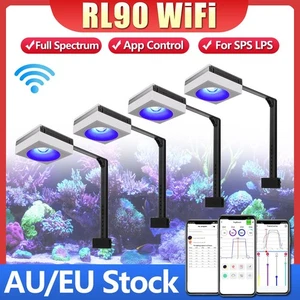 4PCS PopBloom RL90 WiFi Aquarium Reef LED Lights for 72in Marine Aquarium 180cm - Picture 1 of 12