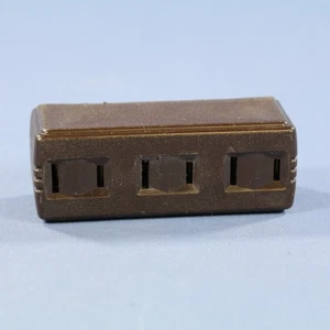 Cooper Brown Triple Tap Non-Grounding Receptacle Outlet Adapter 15A 125V 1747B - Picture 1 of 3