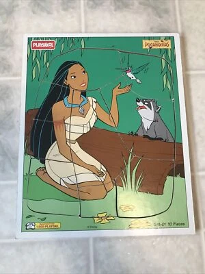 Rompecabezas Bandeja Madera Vintage Playskool Disney’s Pocahontas, 10 Piezas 241-10 Foto 1 de 3