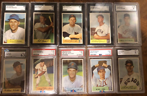1954 BOWMAN SGC / PSA  Baseball LOT OF 10...... SEE PICTURES NICE-10 TOTAL CARDS