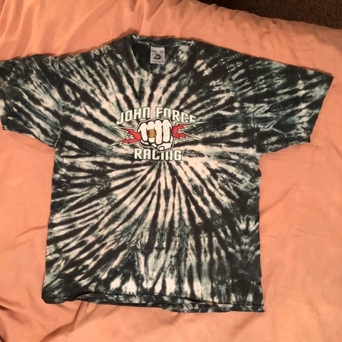 NHRA T-Shirt 2006 John Force Powerade Drag Racing Series Tie Dye Auth Pigment Cover