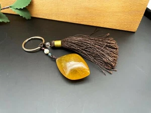 Oro Rutilado Cuarzo Cristal Coche Dije Bolso Colgante Piedras Preciosas E022704 - Imagen 1 de 7